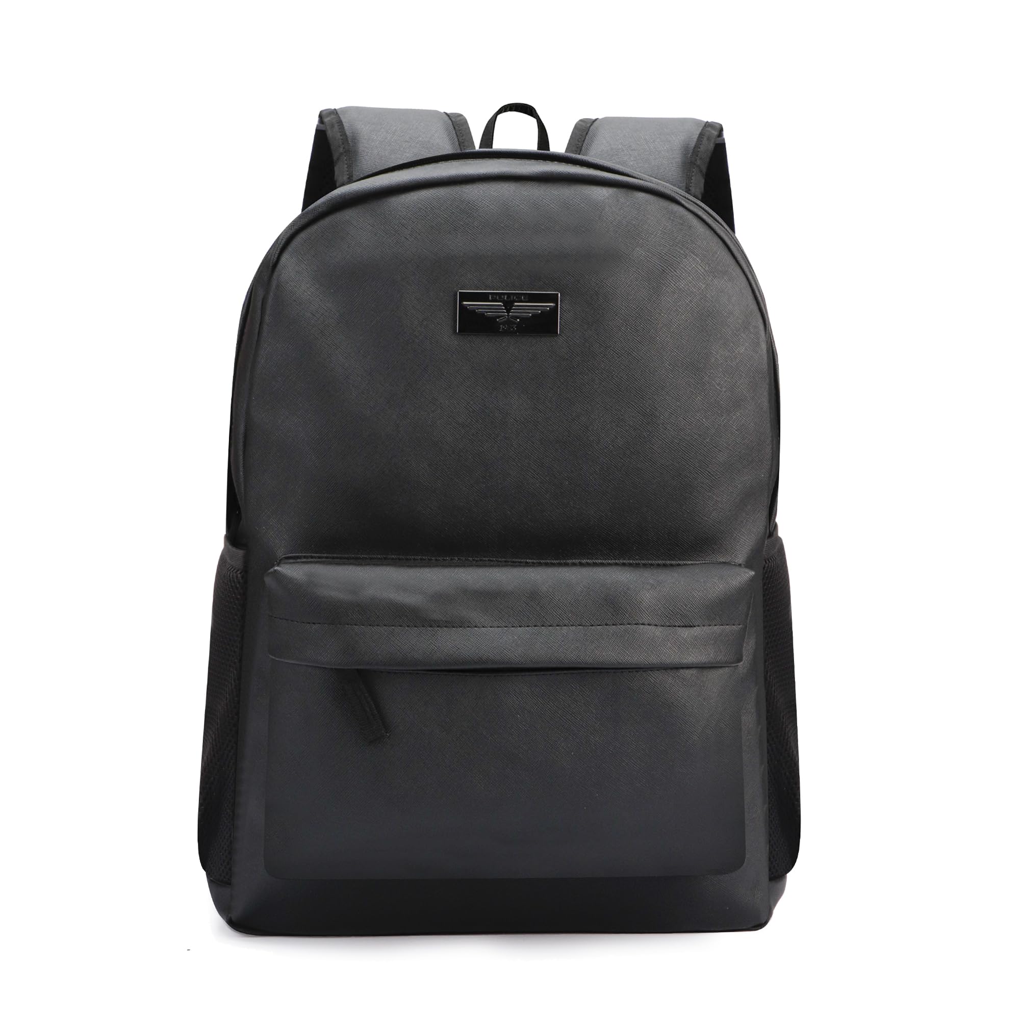 police Leather Laptop Backpack for Men & Women | 15 inch College Bag for Boys & Girls | Lightweight Office Backpack with Splash-Proof Design & Adjustable Padded Straps-picture-7