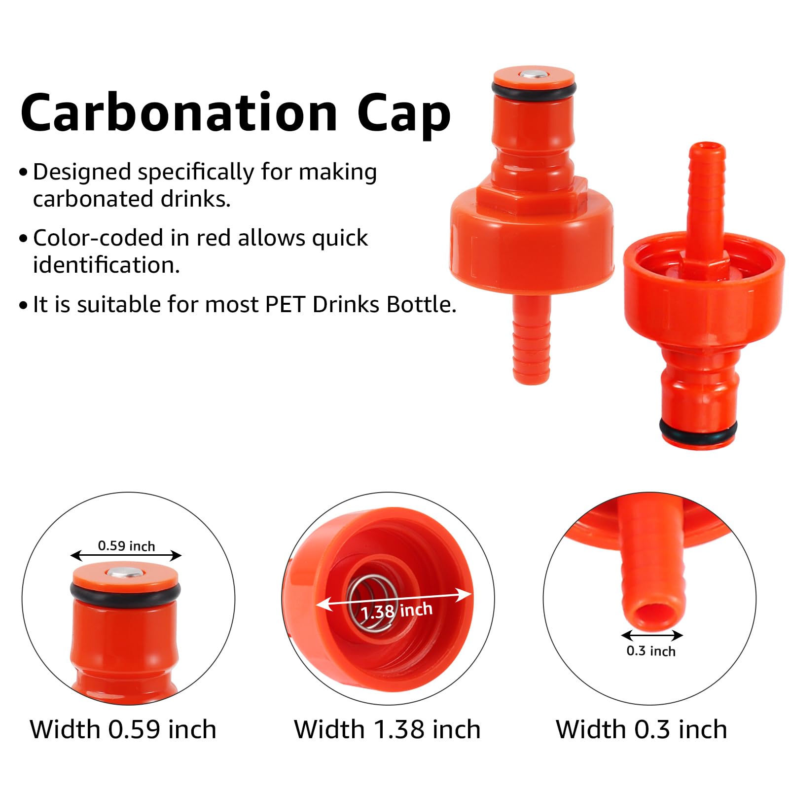 Keg Carbonation Caps - 4 Pack -5 Keg Carbonation Caps - 4 Pack -5