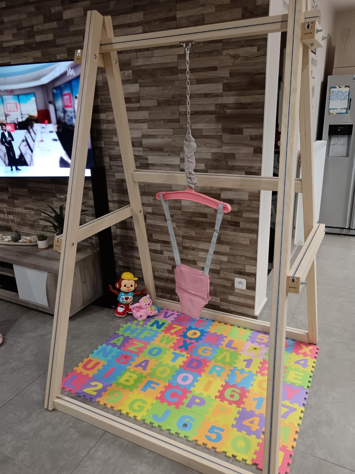 Sauteur De Porte Pour Bébé FUNLIO - Pour 6 à 24 Mois - Support Mobile Réglable - Jeu Intérieur/extérieur - Sécurité Renforcée