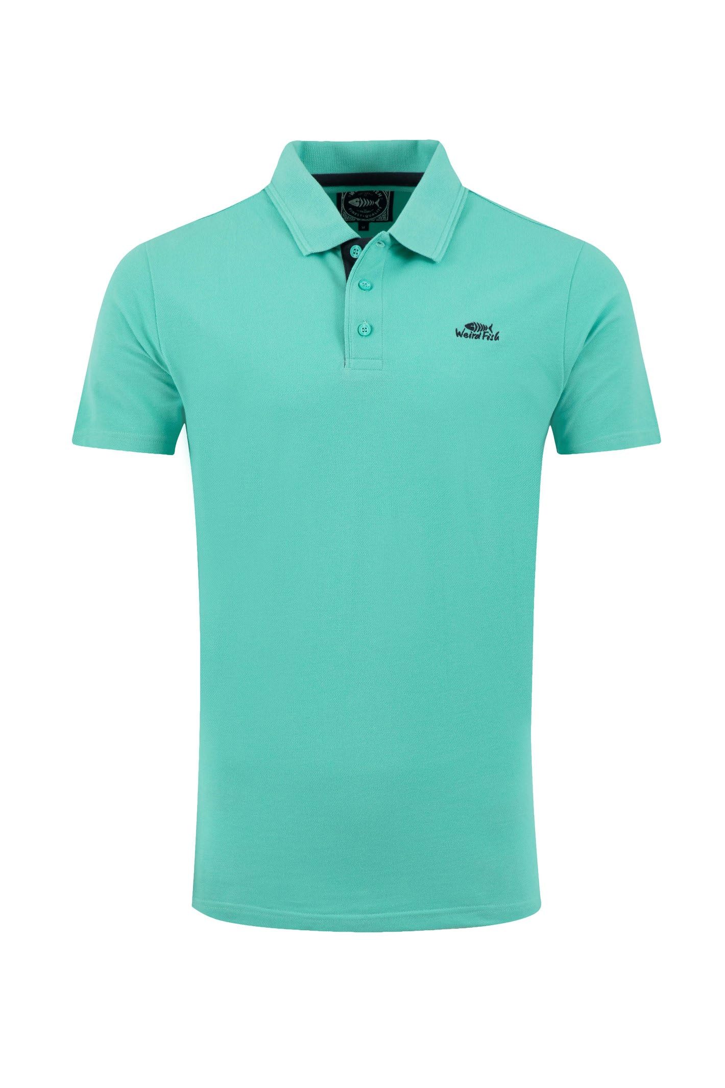 Weird Fish Men's Aqua Marine Miles Pique Polo Shirt Size 4XL