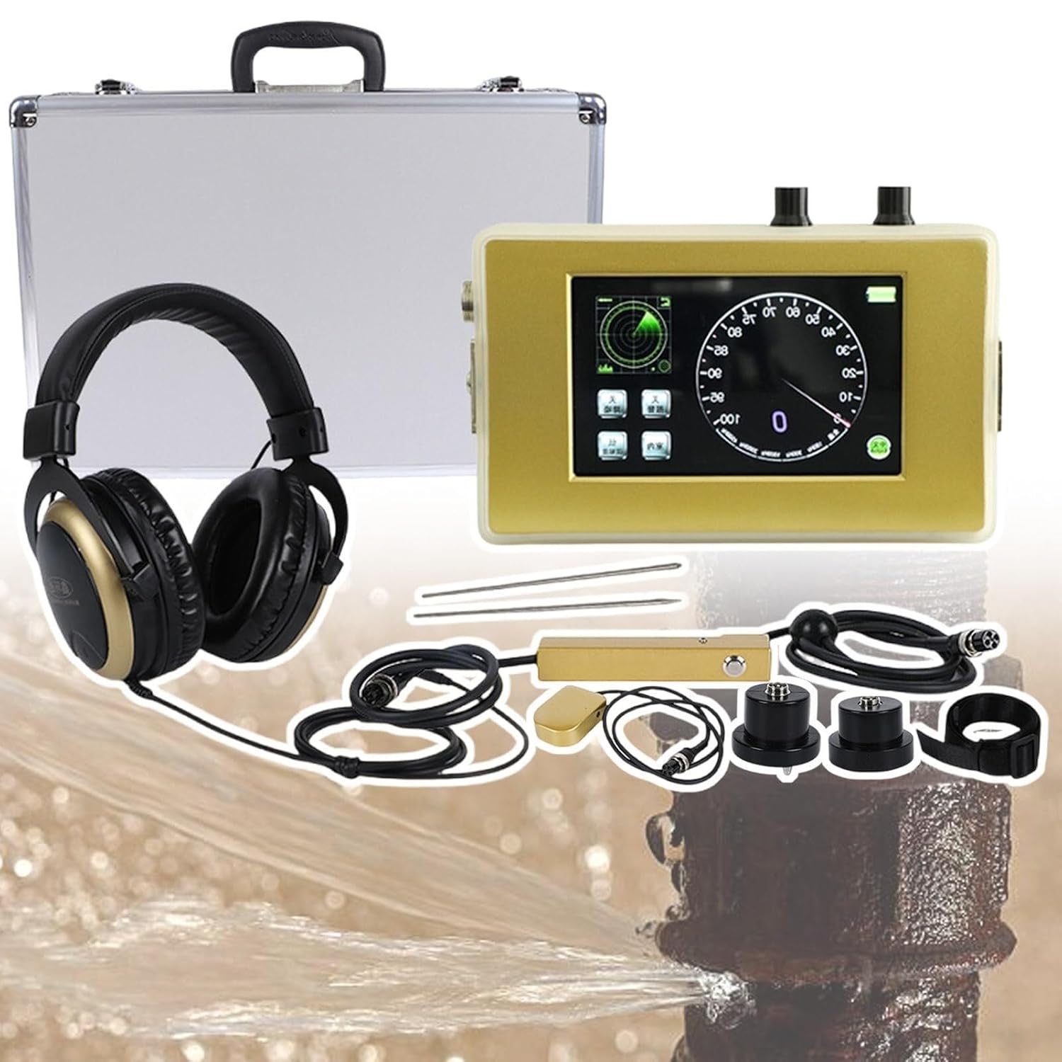 Water Pipe Leak Detector for Construction Sites, Digital Display Pipeline Leak Detector, Used for Floor Heating Leak Detection