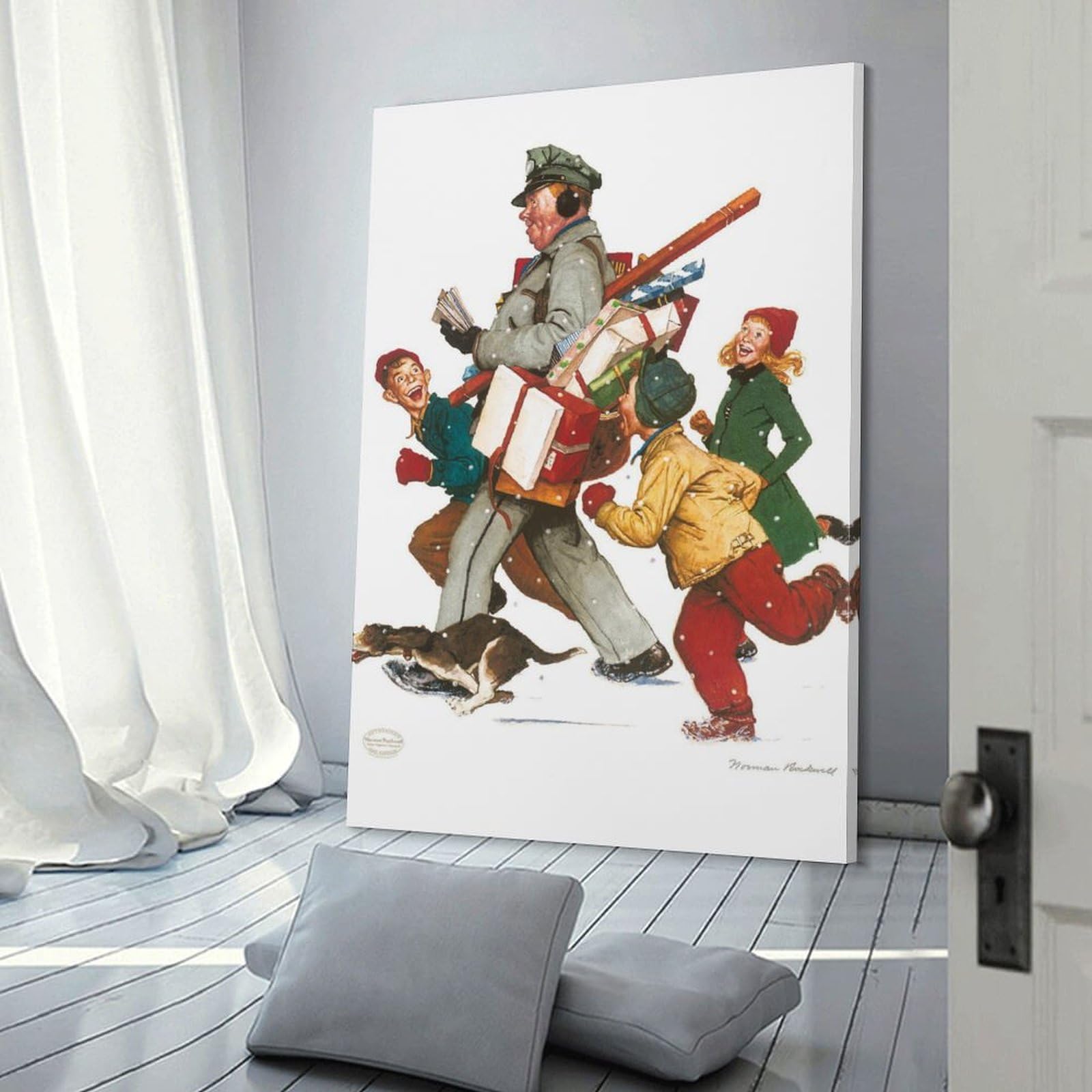 Norman Rockwell ジョリーポストマン 　メリークリスマス Amazon.com: Norman Rockwell Jolly Postman Prints Christmas Wall