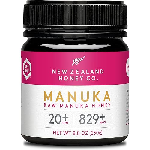 New Zealand Honey Co. Raw Manuka Honey UMF 20+ / MGO 829+ | UMF Certified Raw Honey | 8.8oz