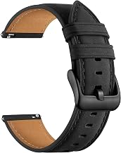 CeMiKa 20mm 22mm Leather Watch Band Compatible with Samsung and Garmin Garmin Leather Strap for Galaxy Watch 7 6 4 FE Quick Release Leather Strap for Garmin Venu 3 2