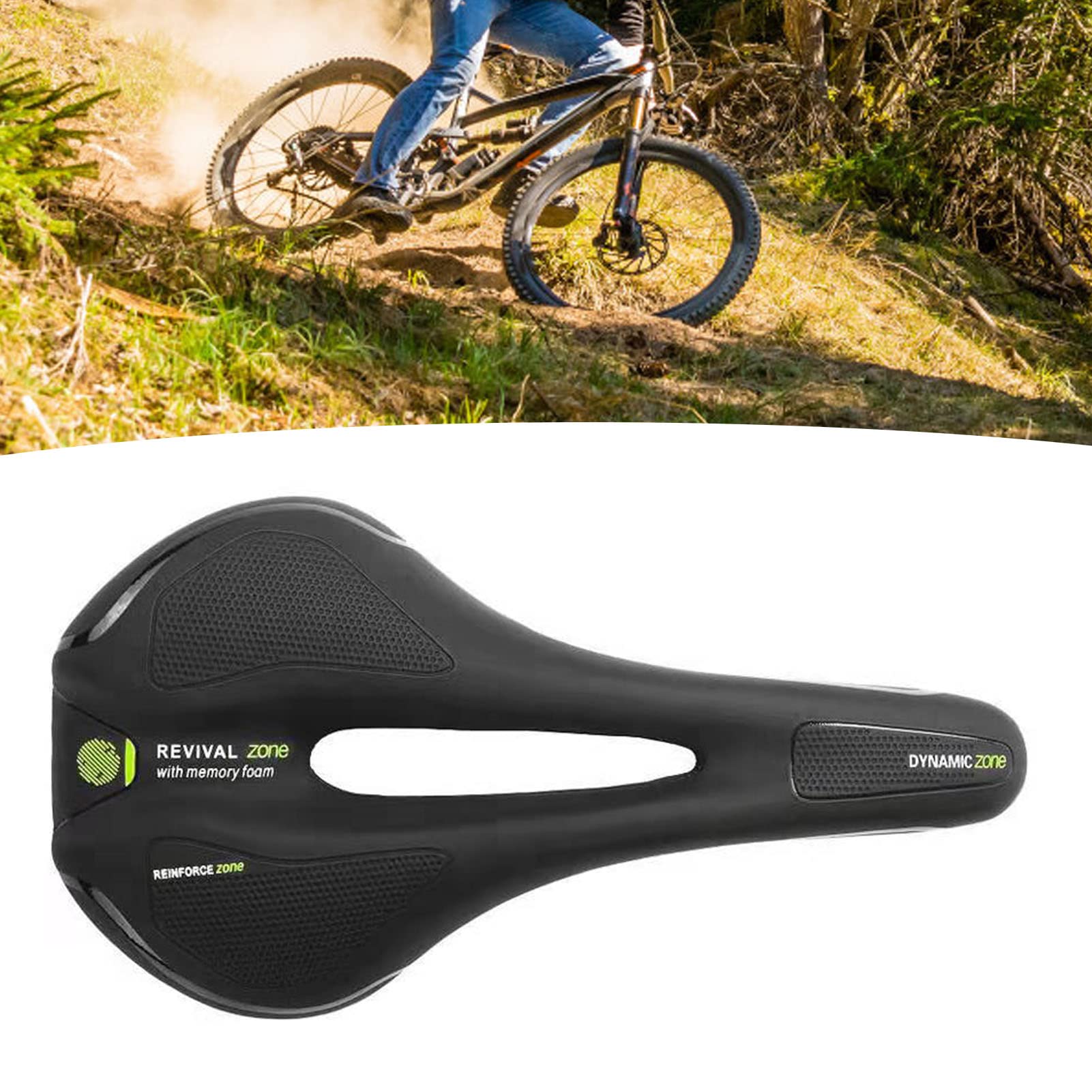 Sella per Bicicletta, MTB Sella da bicicletta da uomo e donna, da strada in gel Cuscino, per bici elettriche, trekking, bici da trekking