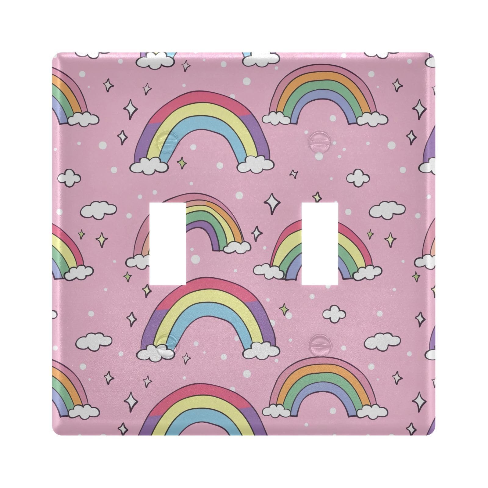 UMIRIKO Cartoon Rainbow Light Switch Cover Plate Covers Decorative Double Toggle Home Decor 202b5823