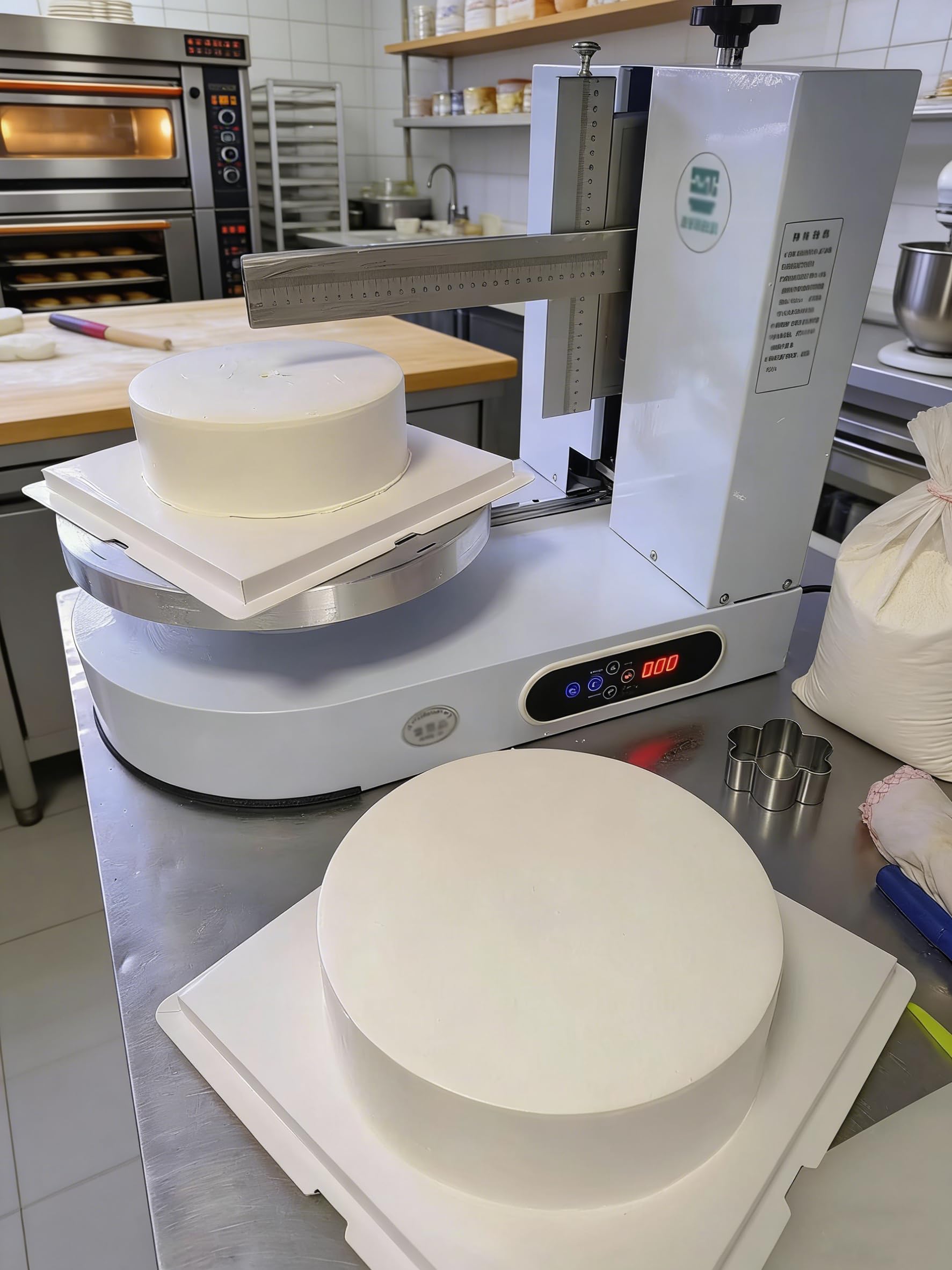 Macchina automatica per spalmare la crema per torte, macchina per riempire e stendere la crema per torte rotonda da 4-12 pollici, per spalmare la marmellata di per di compleanno