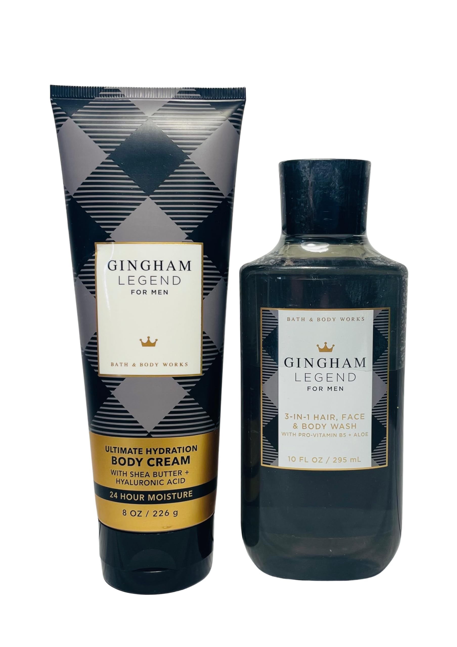 Bath & Body Works Gingham Legend Ultimate Hydration Body Cream and Body Gel Wash 2 Piece Set