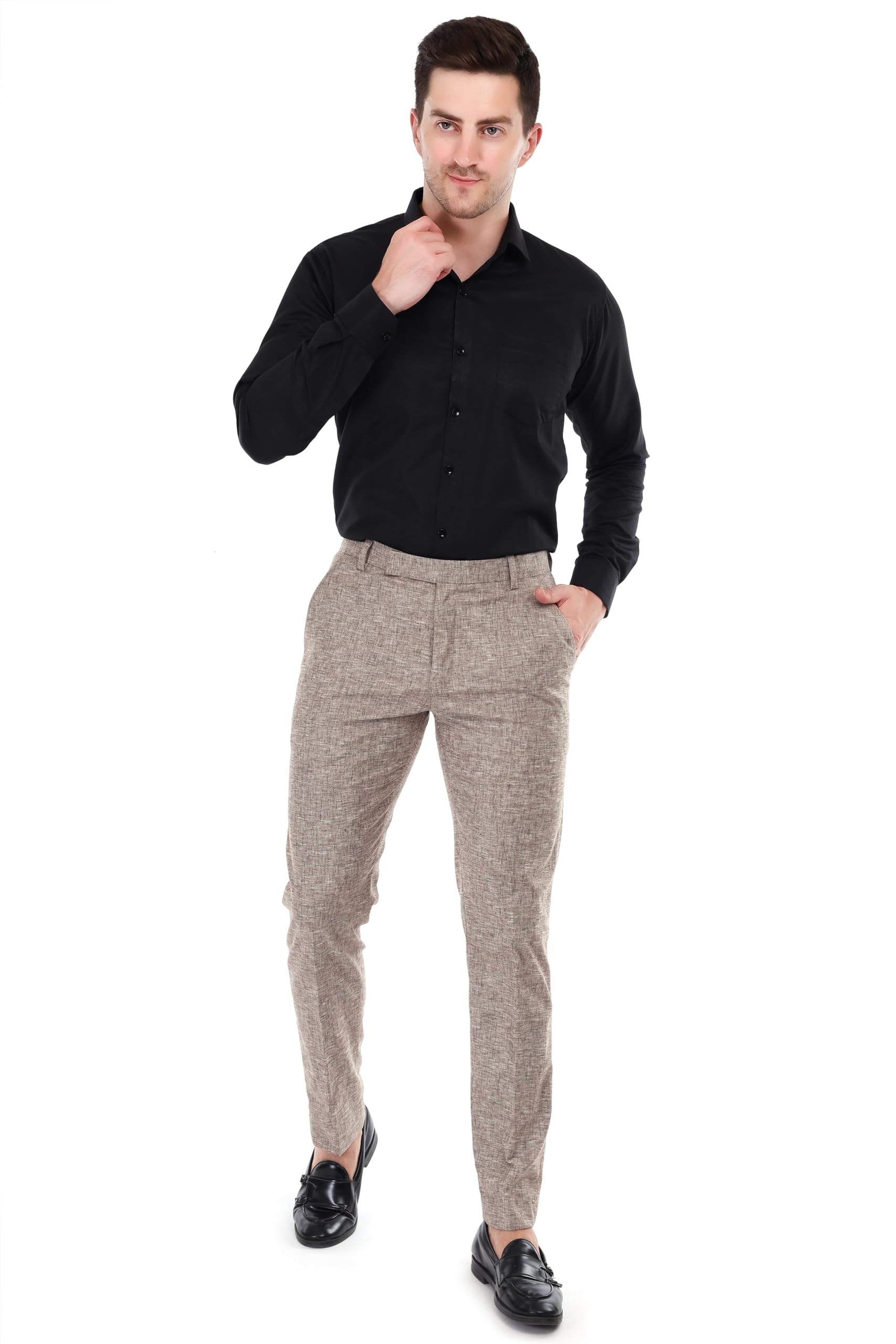 the turquoise turtle Men's Linen Pants Lightweight Casual, Linen Dress Pant for Men with Regular Stylish Fit Men Wear Pants for Office or Party,Mens Fashion Dress Trousers Pant-picture-19
