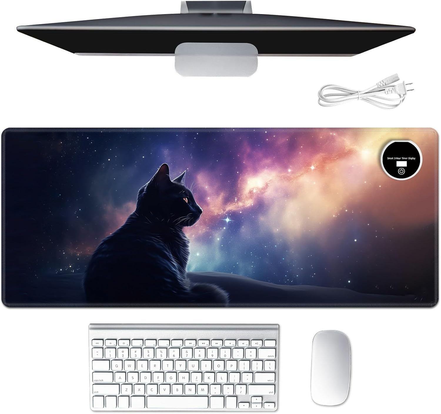 Heated Desk Pad, 31.5x13 Fast Heating Mouse Pad With 5 Temperature Settings, Dig - View #4