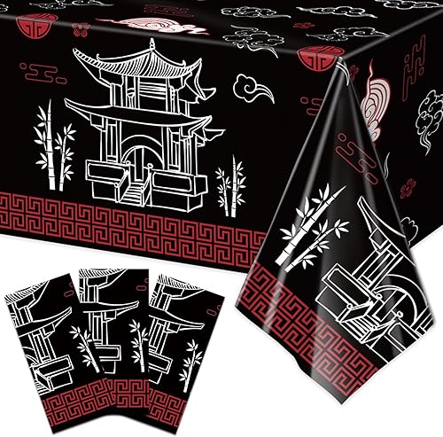 Miniatura 19 de Gistome Mantel de plástico de 3 piezas de 54 x 108 pulgadas para el día de San Valentín, manteles desechables con corazones de caramelo colorido