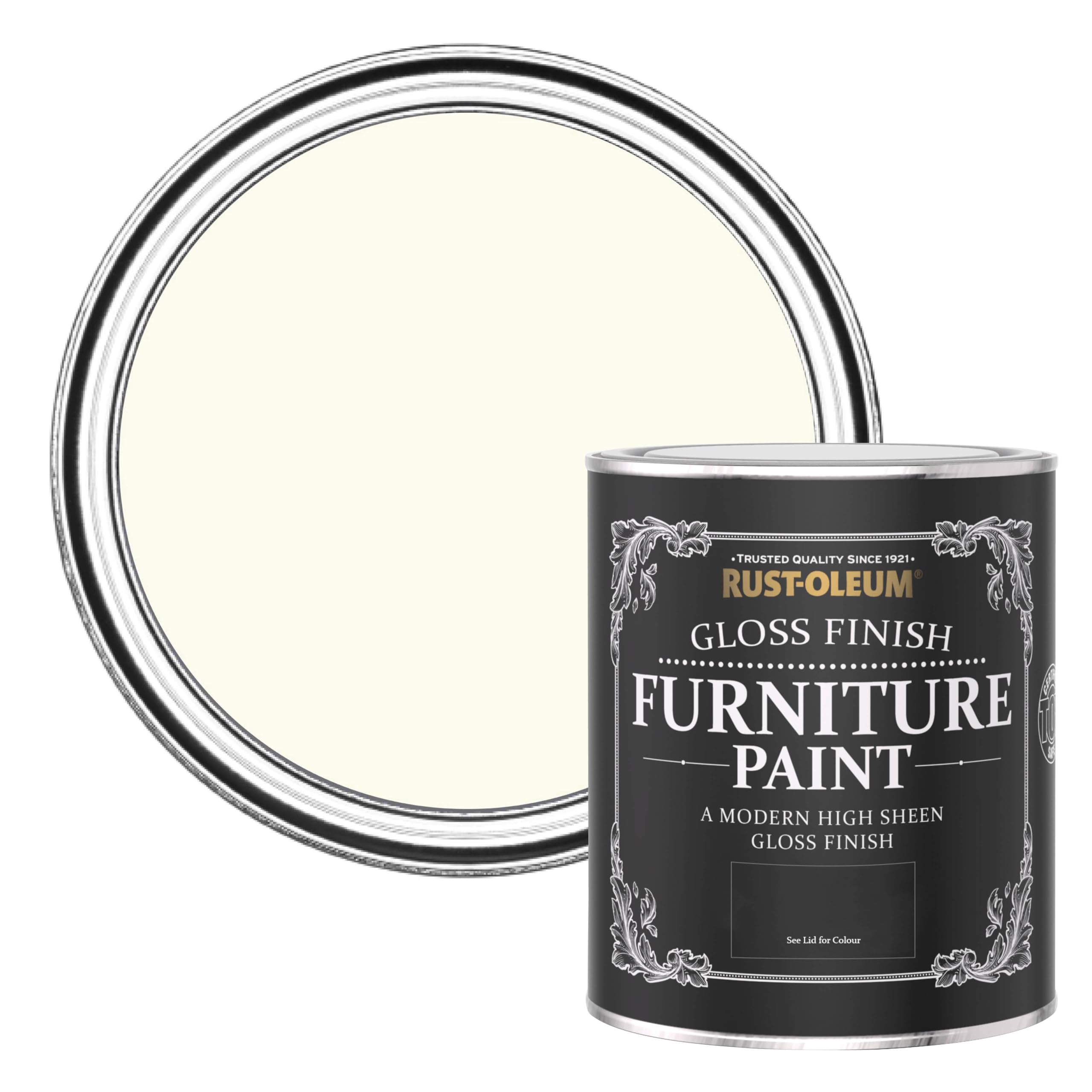 Rust-Oleum Gloss Furniture Paint Antique White 750Ml