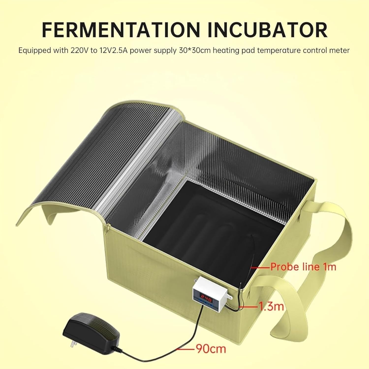 2023 New Temperature Control Fermentation Bag, Double-Sided Heating Pad Versatile Dough Proofer, Bread Warmer for Making Bread, Yogurt, Handmade Soap