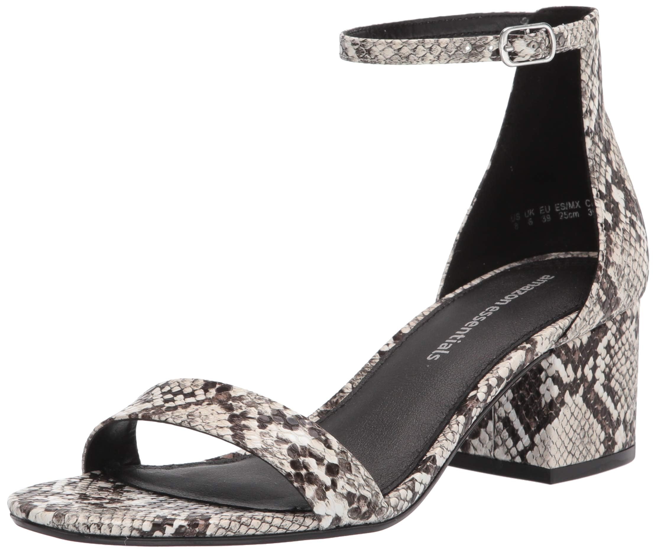 Amazon Essentials Sandali con Tacco e Due Cinturini Donna