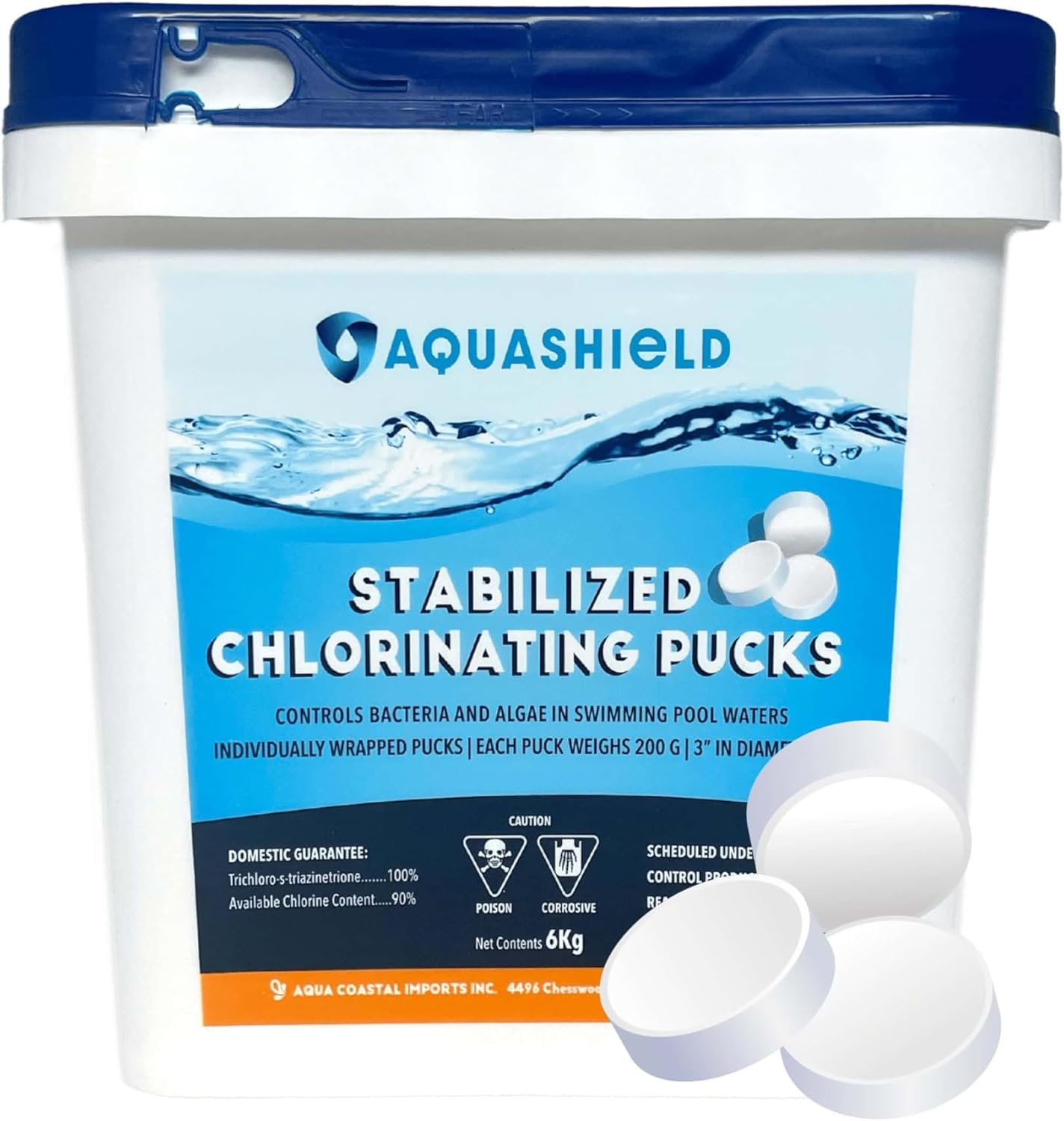 AquaShield 3” Stabilized Chlorine Pool Pucks (6KG) – Professional Grade ...