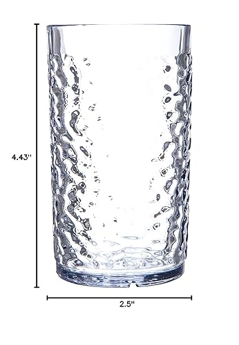 Miniatura 10 de Carlisle FoodService Products 550807 Pebble Optic SAN - Vaso de plástico sin BPA, calidad de restaurante, resistente a la rotura, 8 onzas,