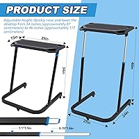 Vista 2 de Suzile Escritorio de ciclismo ajustable para interiores, portátil, superficie antideslizante, soporte para computadora de bicicleta de ejercicio