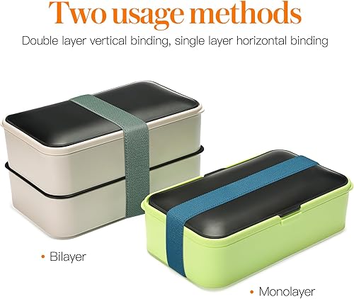 Miniatura 3 de Correas elásticas de cincha Bento, cinturón elástico, 4 piezas, lonchera, banda de fijación de repuesto para oficina, aula, picnic, camping, comidas