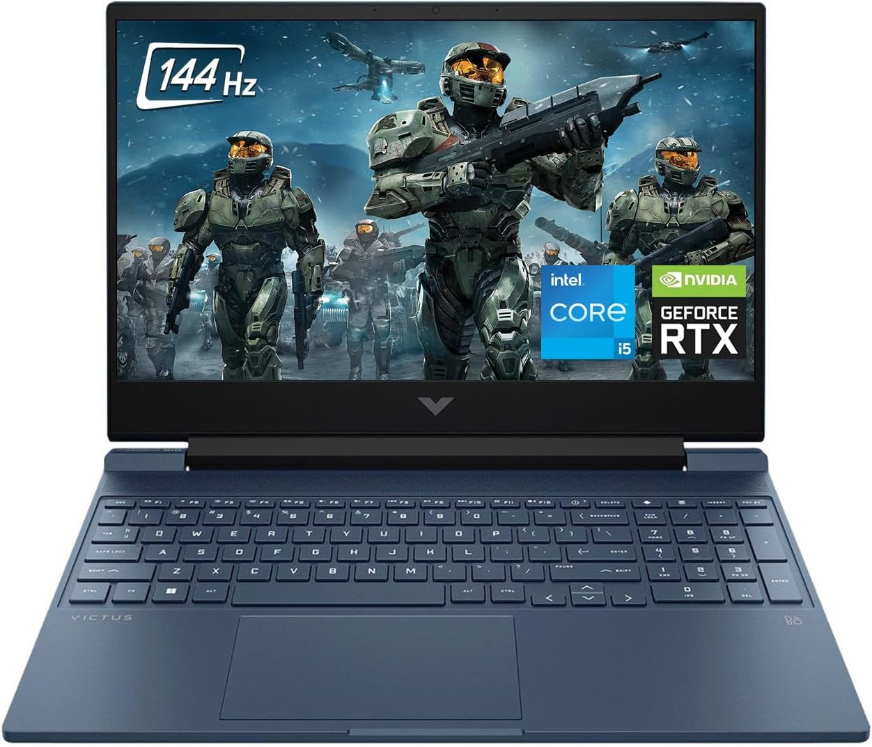 HP Victus 15.6″ 144Hz FHD(1920 x 1080) Gaming Laptop, Intel Core i5-12450H, 64GB RAM, 4TB SSD, NVIDIA GeForce RTX 3050, Bluetooth, Wi-Fi, Backlit Keyboard, Win11, Performance Blue