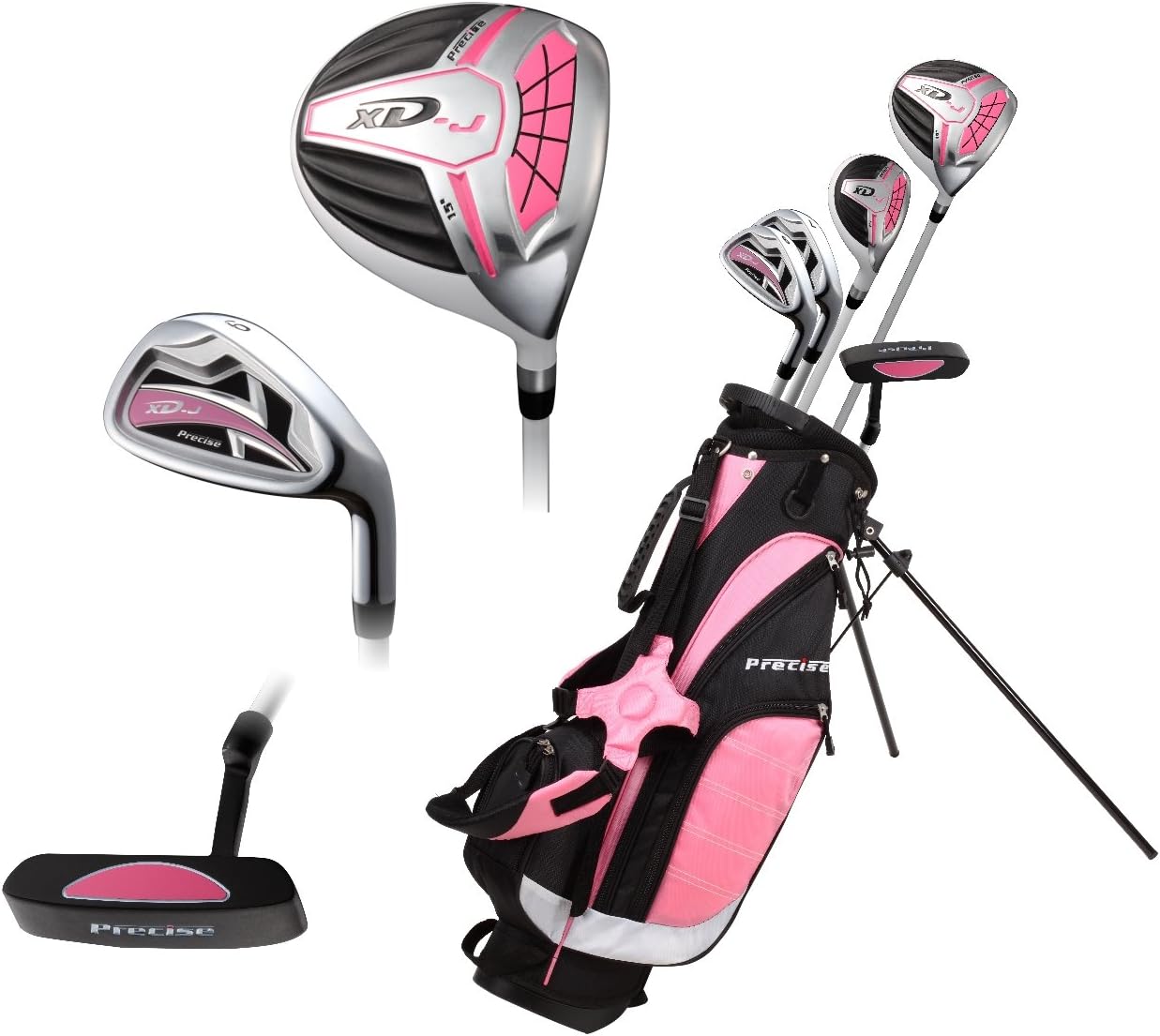 Precise XD-J Junior Complete Golf Club Set for Children Kids - 3 Age Groups Boys & Girls - Right Hand & Left Hand! : Sports & Outdoors