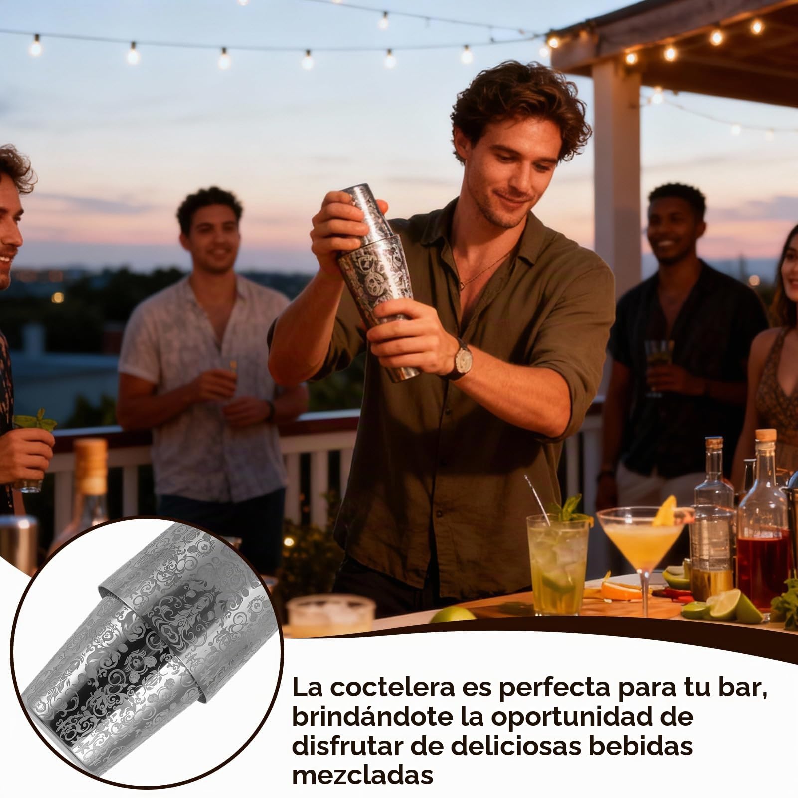 Coctelera, Coctelera para Bebidas Coctelera Boston de Acero Inoxidable Juego de Coctelera para Bartenders Coctelera para Martini para Bartending y Home Bar