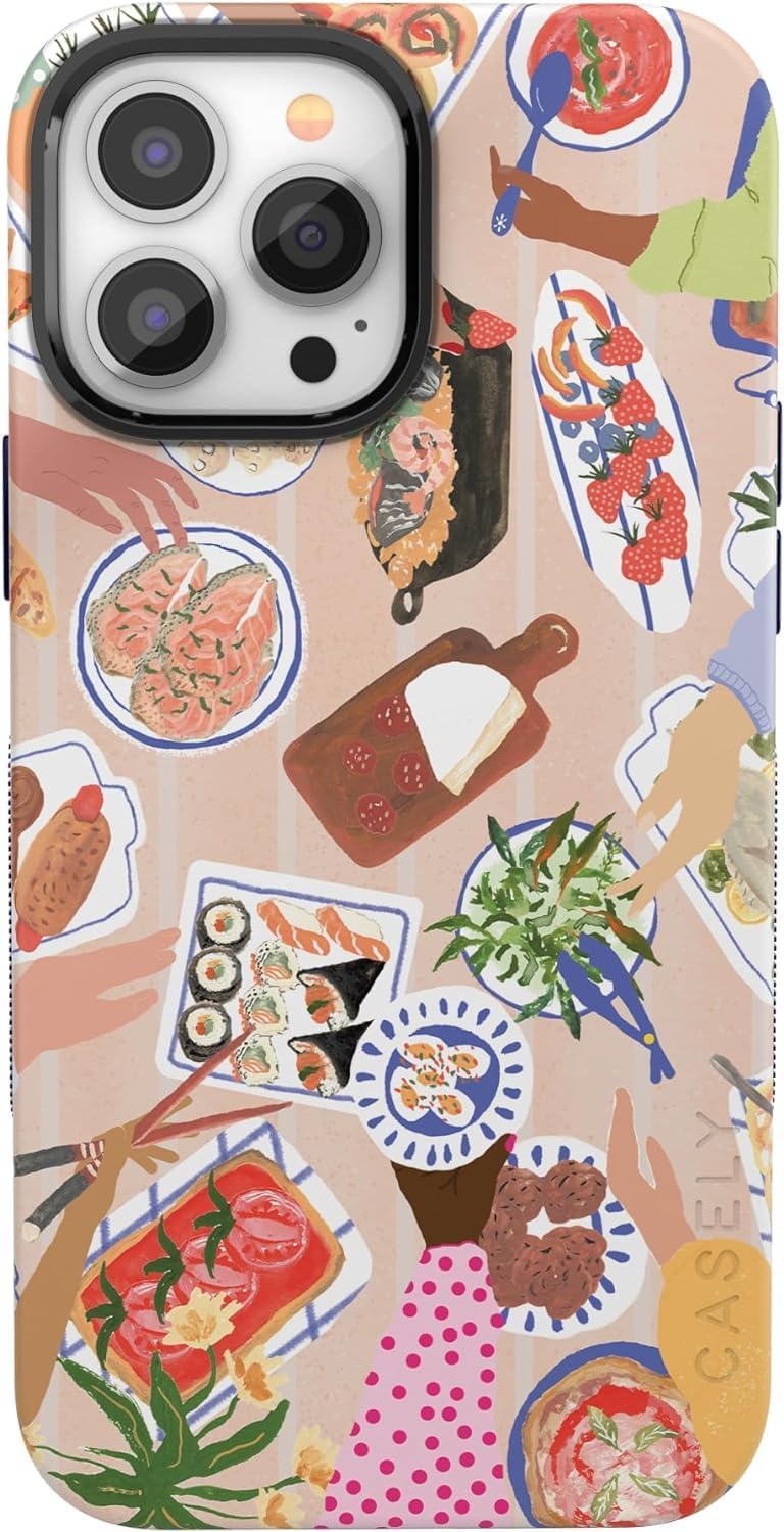Casely iPhone 13 Pro Max Case | Picnic Party | Painted Collage Case | Compatible with MagSafe | Bold Protective Case Design