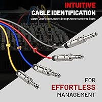 Vista 7 de Phenyx Pro Juego de micrófono inalámbrico de 4 canales PTU-5200-4B incluido con cable de serpiente de 3 pies