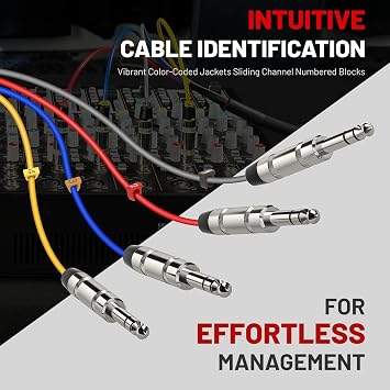Phenyx Pro 8-Channel Wireless Mic Set PTU-4200-8H Bundled with 4-Channel TRS Cable PCBL-QR4IN1-6
