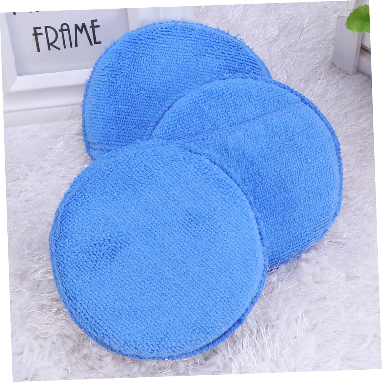 HOLIDYOYO 10 Pcs Microfiber Wax Applicator Pads Absorbent Wax Applicator Sponge for Car Detailing Reusable No Scratch Design for Sealants Glazes and Dressings