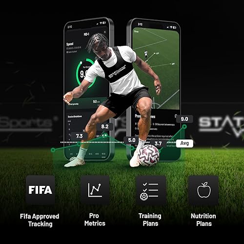 Miniatura 2 de STATSports Academy - Chaleco de seguimiento de fútbol con GPS, rastreador deportivo todo en uno avanzado con ejercicios, entrenamiento y nutrición,