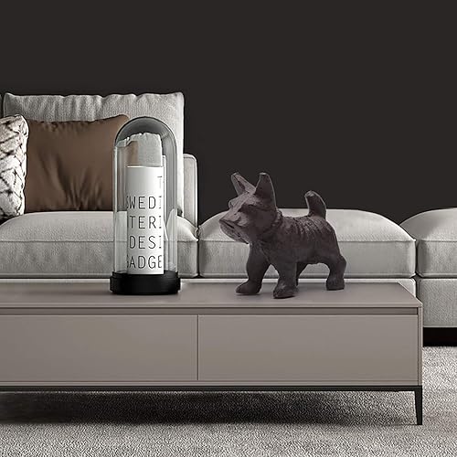 Miniatura 7 de BRASSTAR Estatua de perro Schnauzer de hierro fundido de 3 pulgadas para jardín, hogar, oficina, escritorio, decoración, pisapapeles, colección,