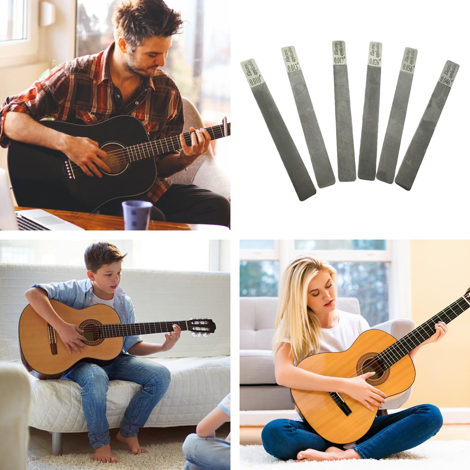 Limetta Per Tasti Chitarra 6 Pezzi Strumento Per Riparazione E Livellamento | Lima per Smussatura Tasti Per Studenti Di Musica, Musicisti, Riparazione, Strumenti A Basso, Laboratorio E Studio Dome