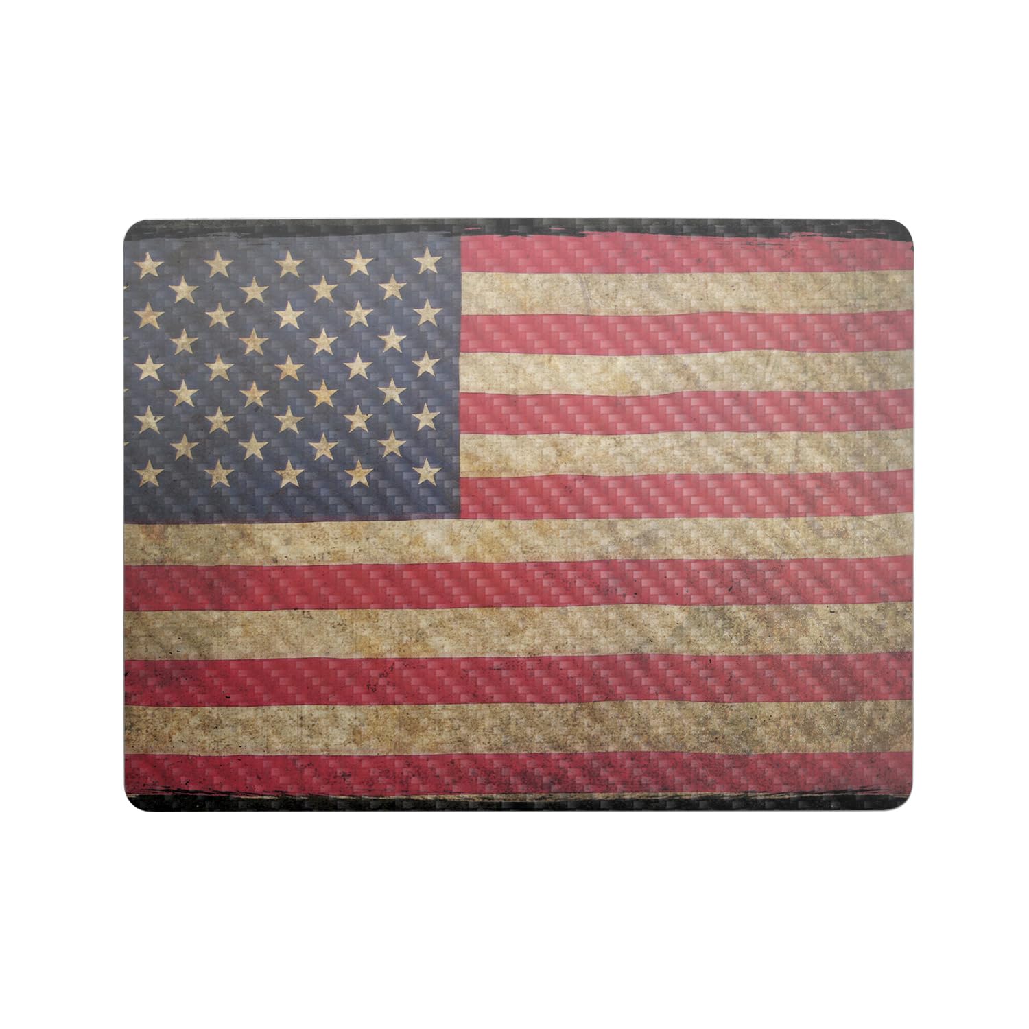 Carbon Fiber Laptop Skin Compatible with Microsoft Surface Laptop 8 13" (2025) - Vintage Flag - Premium 3M Vinyl Protective Wrap Decal Cover - Easy to Apply | Crafted in The USA by MightySkins