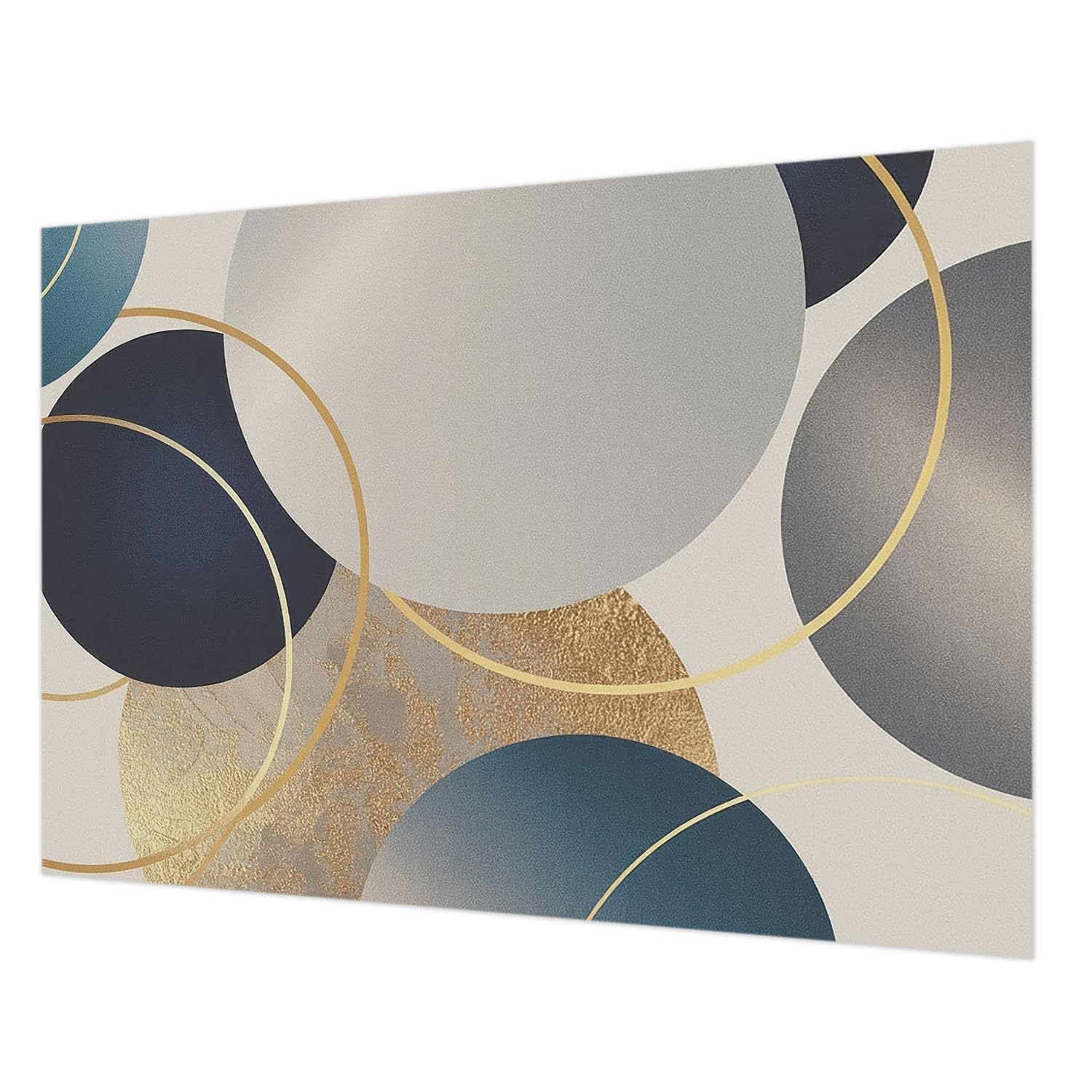 Papier peint intissé pour chambre à coucher et salon style Cercles créatifs