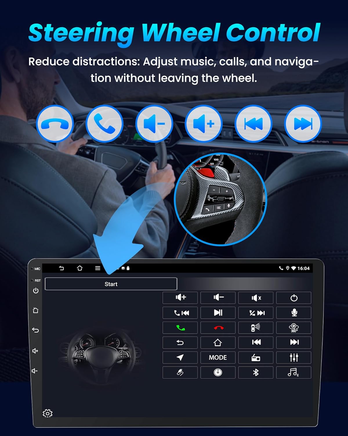 Car Stereo for Mazda 3 2010-2013: 4+64G Android 13 Radio with Wireless CarPlay & Android Auto, 9" 1280 * 800 IPS Touchscreen, GPS, BT5.4, 5GWIFI, FM, SWC (Fit for Bose System)