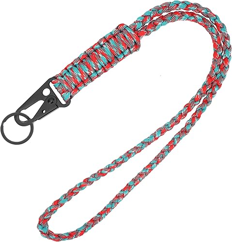 Llavero de cuerda de paracaídas resistente, collar de paracaídas, llavero para teléfono celular, silbatos correa trenzada para muñeca