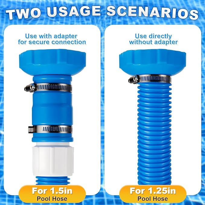 Kit Adaptador para Manguera de Aspiradora de Piscina 2 Set miniatura 5