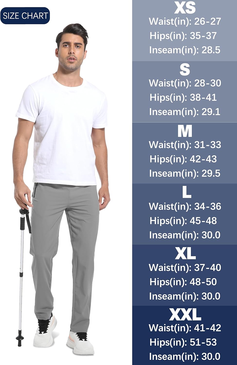 WENRONSTA Men's Lightweight Hiking Pants Quick Dry Water Resistant Breathable Athletic Running Jogger Track Active Sweatpants