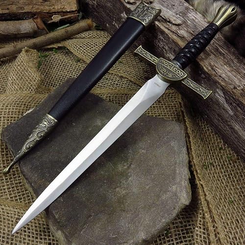 Miniatura 2 de SZCO Supplies 211355 Daga McLeod, Negro, Plata, 14 pulgadas