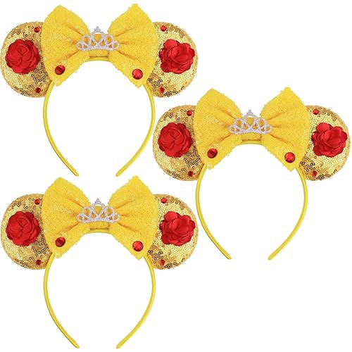 Miniatura 28 de Diadema con orejas de ratón de Minnie de leopardo, decoración de fiesta, diadema de orejas de ratón para disfraz de Halloween, accesorios para el 2