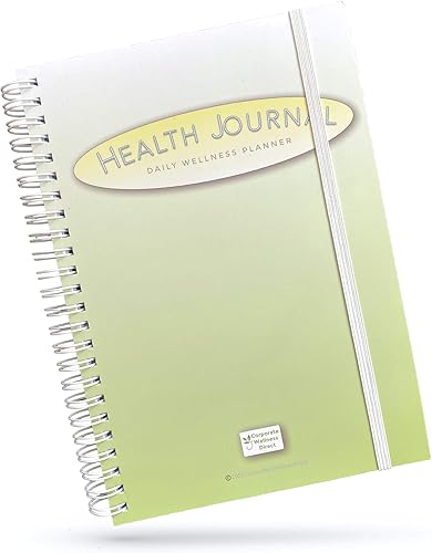 Miniatura 1 de Diario de alimentos y diario de acondicionamiento físico - Rastreador para una vida saludable y pérdida de peso (cubierta amarillaverdePVC, A5)