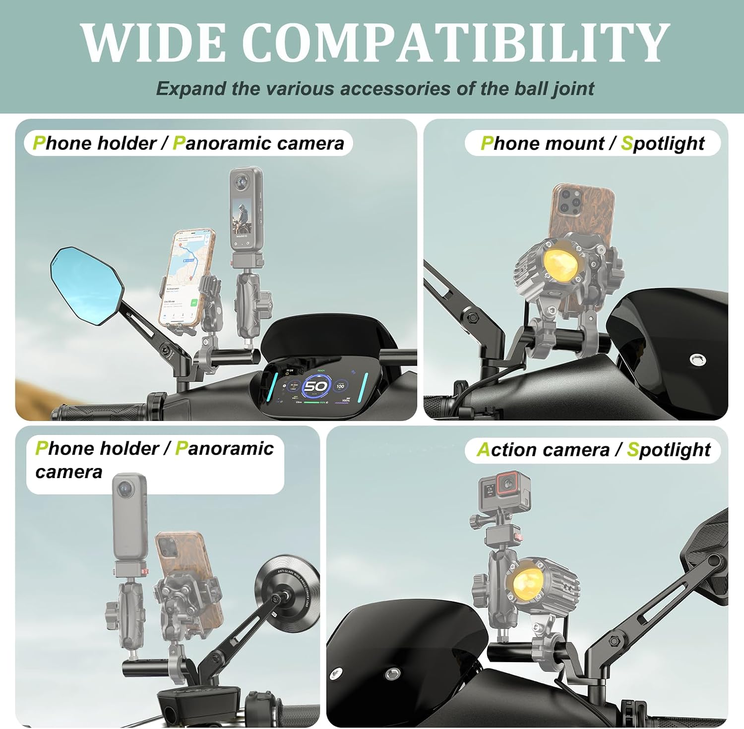 LOKTENWO Aluminum Alloy Multifunctional Handlebar Extender image 3