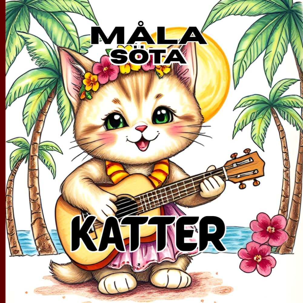 Måla Söta Katter: En avkopplande målarbok för barn och vuxna