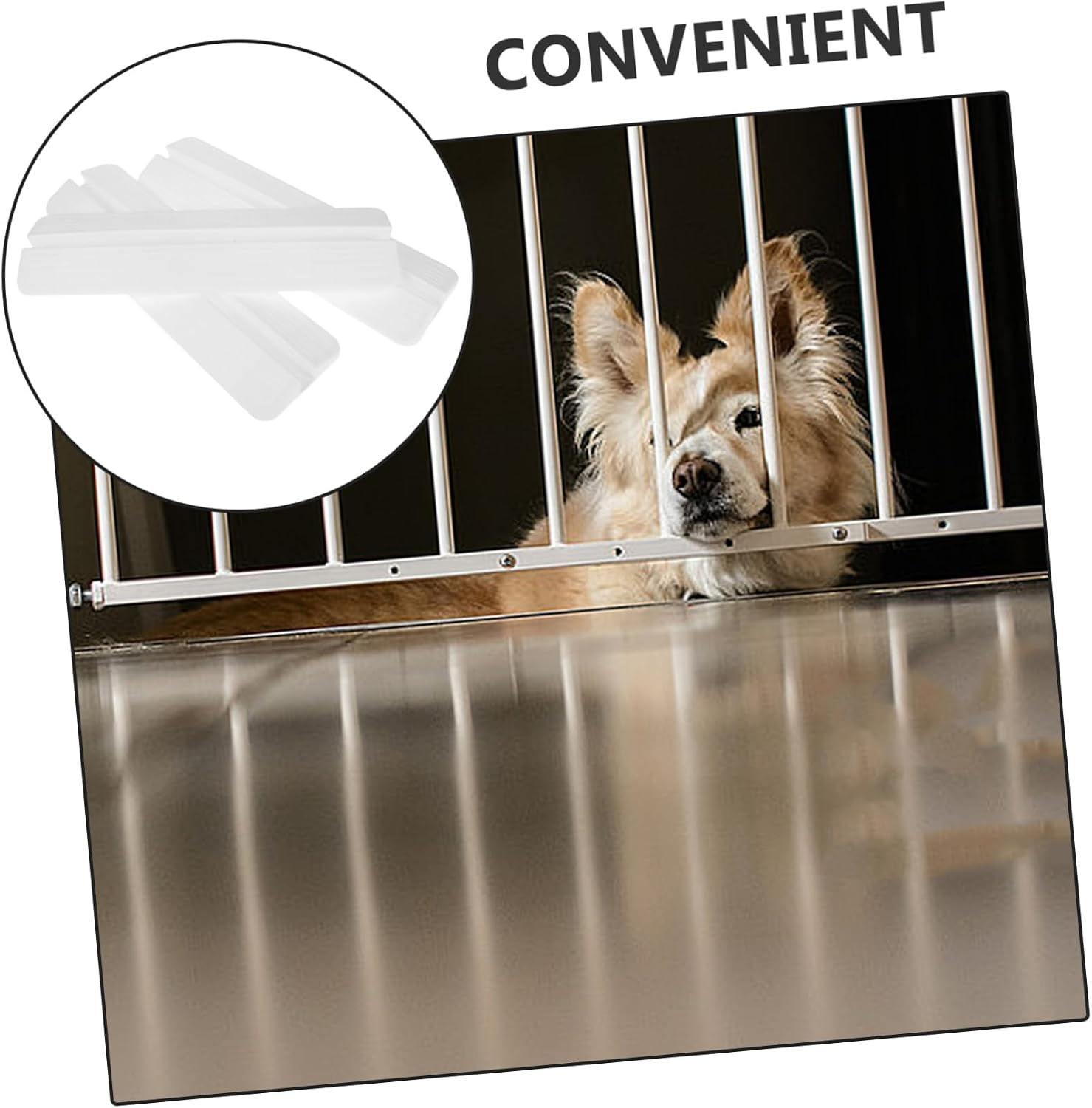 Kisangel 3pcs Dog Fence Barrier for Indoor Use PET Gate Anti-Kick Pedal Plastic Safety Door Fixator Suitable for Small to Large Dogs and Babies Easy to Install