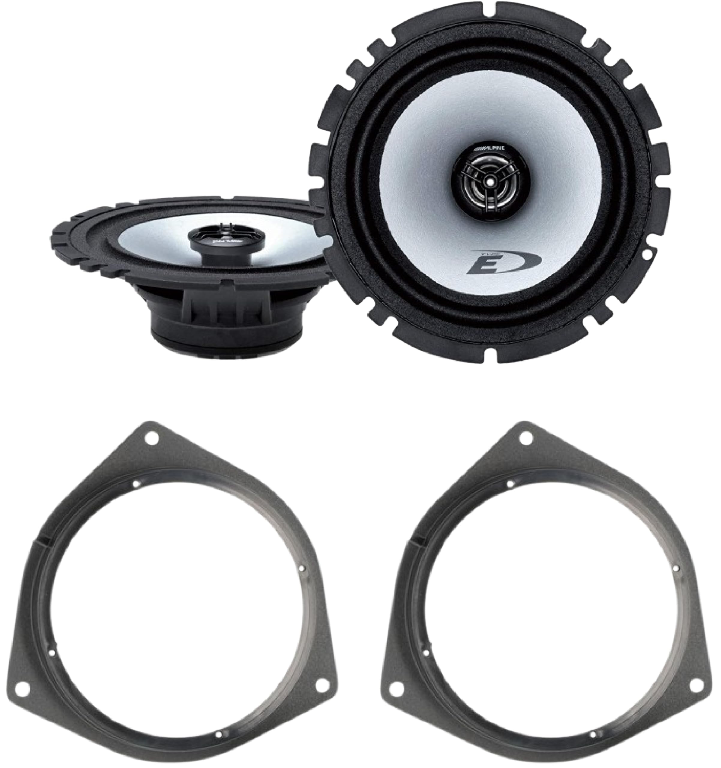 Kit de 2 altavoces Alpine SXE-1725S para Toyota Corolla, Avensis (ver desc.) + 2 soportes delanteros/traseros