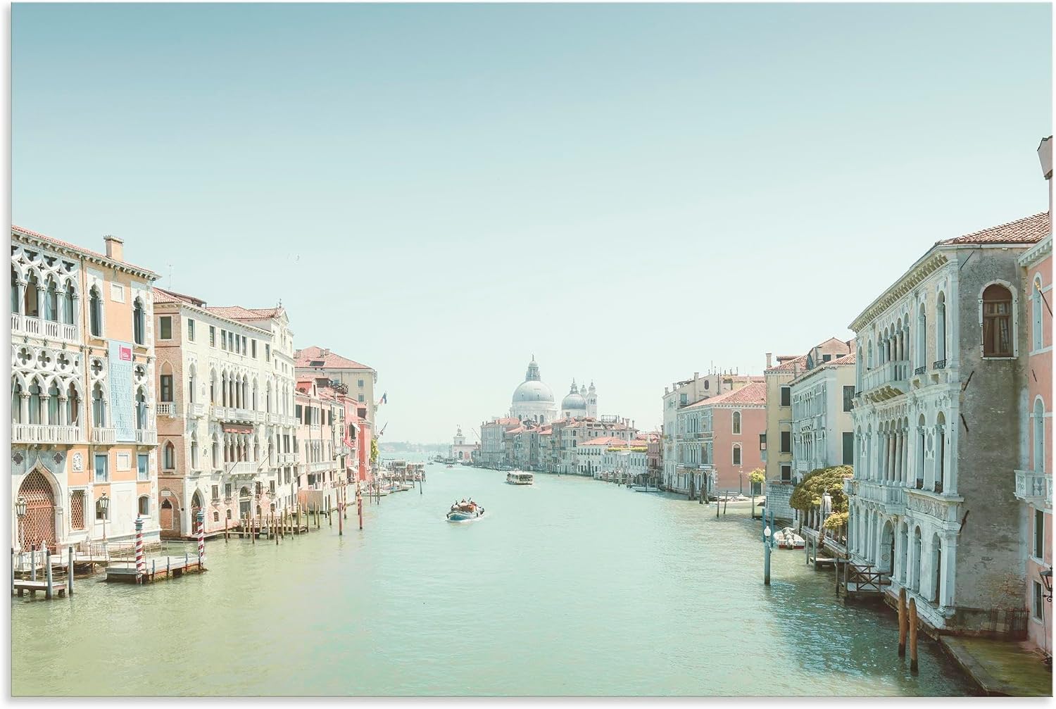 ARTland Wall Picture Aluminium Composite Panel for Indoor and Outdoor Picture 60 x 40 cm Landmarks Canal Grande Santa Maria Della Salute Old Town Venice U5FM