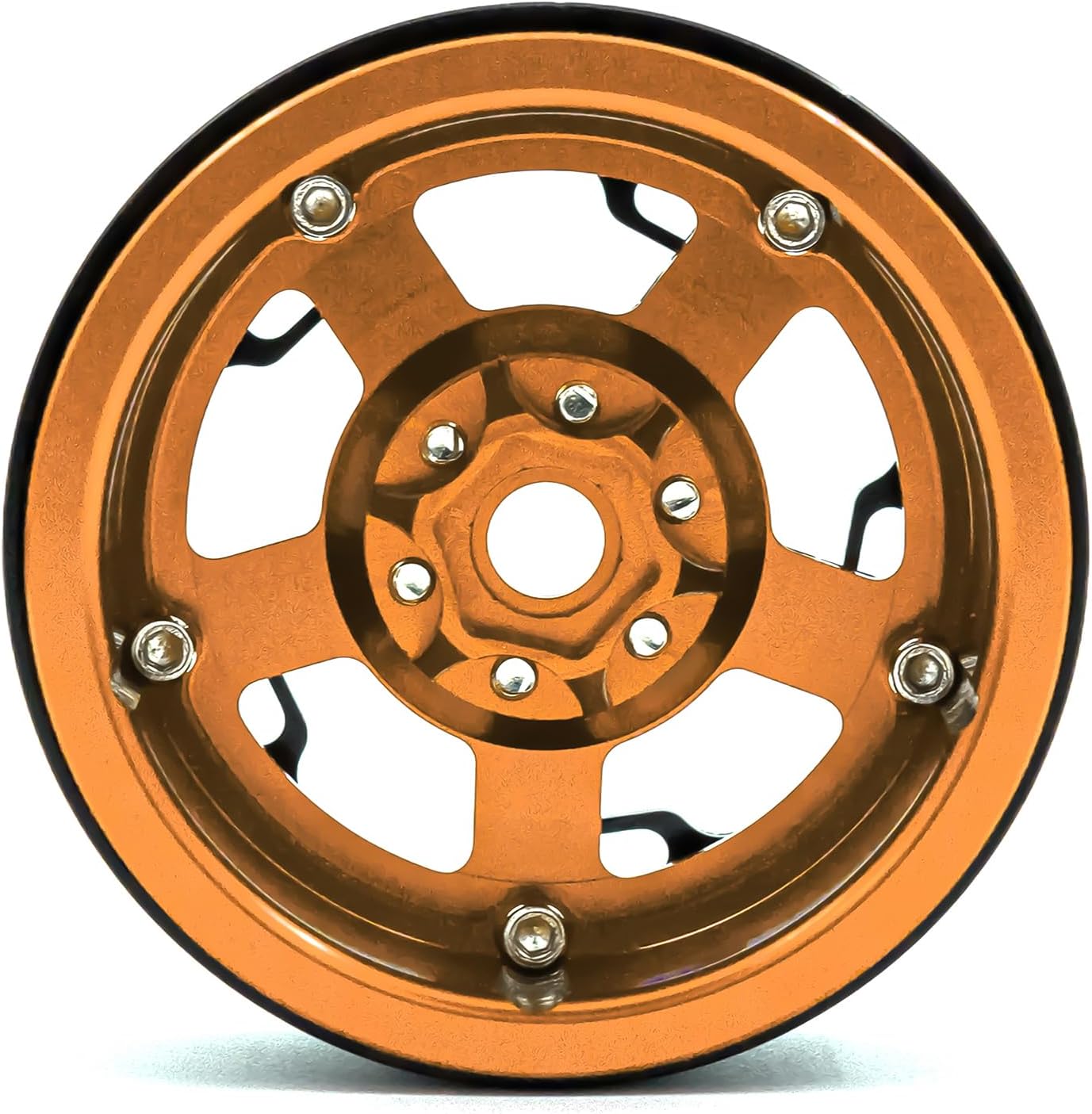 Lifehead Aluminum 2.2 Inch Split Structure Beadlock Wheels CNC Process Fit for 1/10 1/8 RC Crawler Car D90 KM5 YK4082 Axial SCX10III RBX10 RR10 Traxxas TRX4 ，12mm Hex