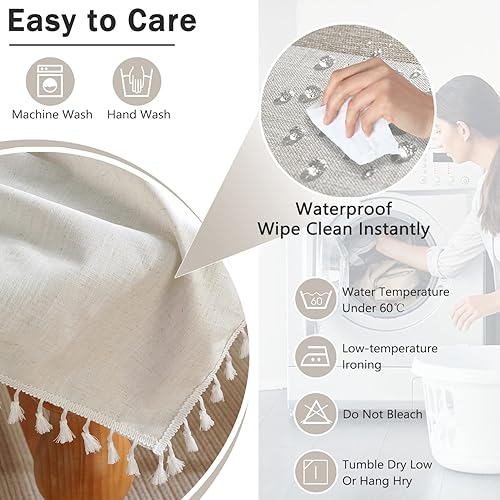 Miniatura 4 de JIALE Mantel Hoja de Vino 55"x55" y 55"x86"