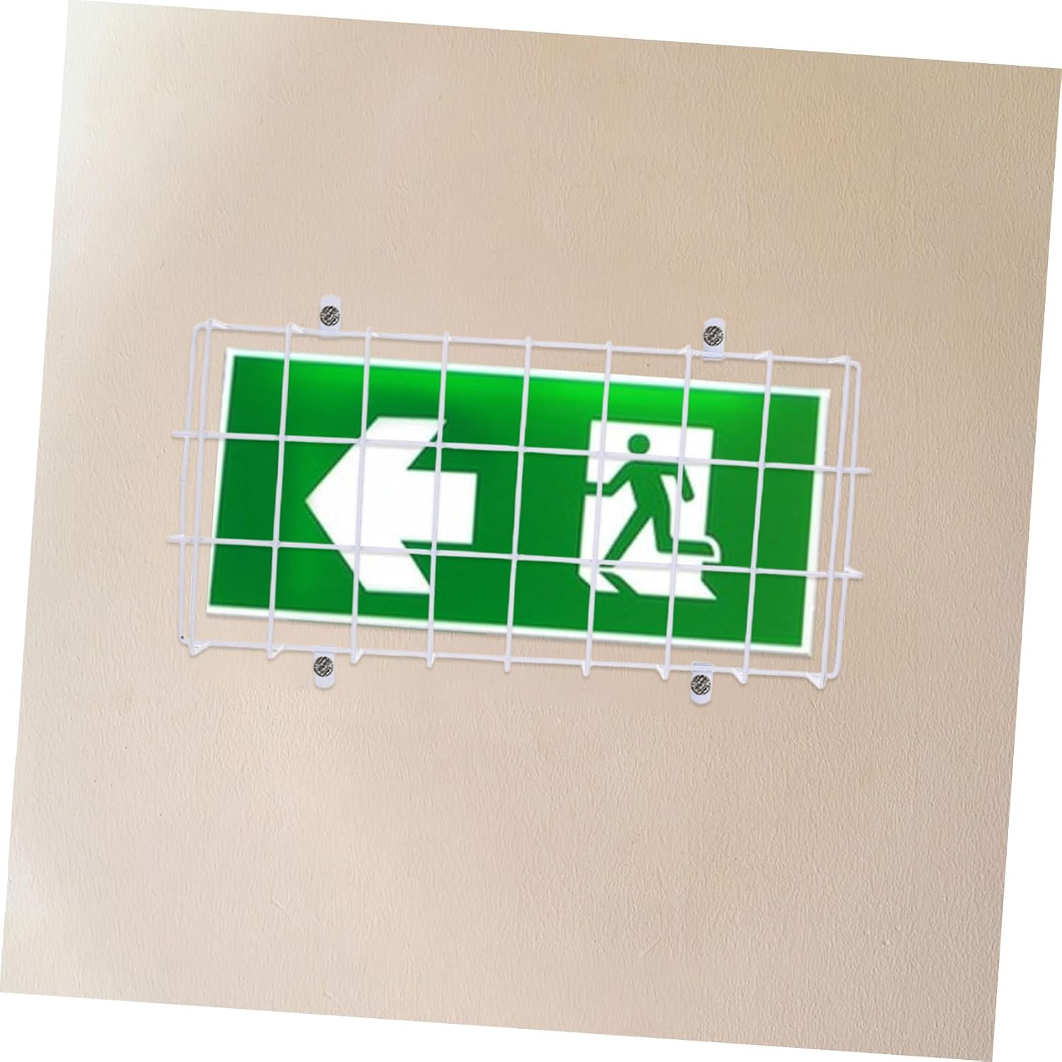Commercial Exit Sign Guard Wire Protective Cover for Emergency Lights Easy Install Wire Mesh Cage