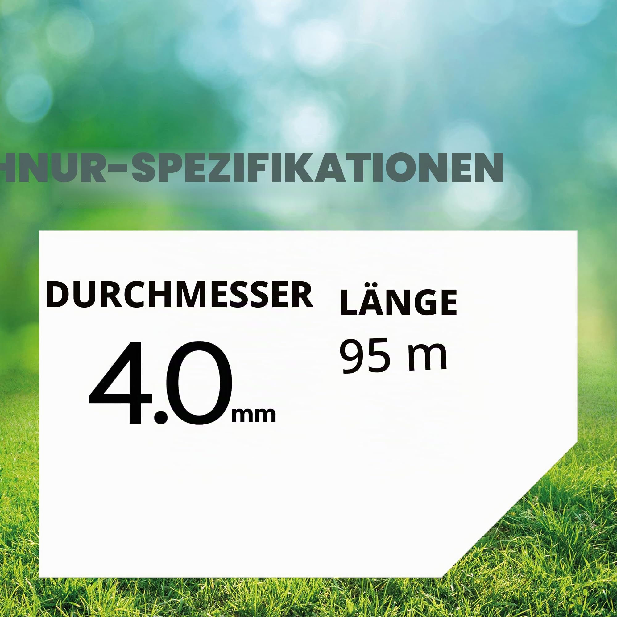 Oregon Runder Mähfaden 4 mm, Gelb, Für hohes Gras, Unkraut, Rasen und dichte Vegetation, Strapazierfähiger Profi-Nylonfaden, Für die meisten Rasentrimmer, 4 mm x 95 m (69-388-Y)